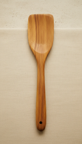 Teak Serving Spoon With Sculpted Handle