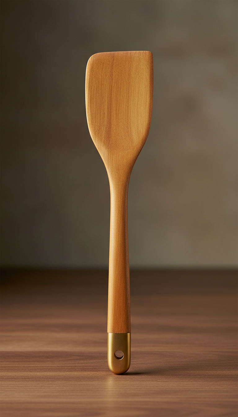 Teak Serving Spoon With Matte Finish